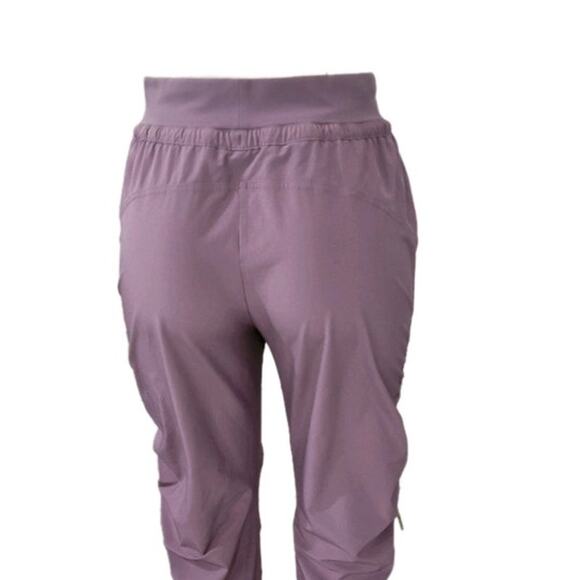 Athleta Attitude‎ Pants Women's Size 2 Volcanic Violet Ruched Jogger Drawstring - Picture 8 of 13